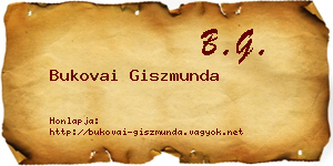 Bukovai Giszmunda névjegykártya